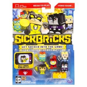 Spin Master Official Sick Bricks Team Heroes vs Hollywood Mini Figure 5 Pack